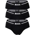 Hugo Boss BOSStil mænd. 50510679 Pakke med 3 sorte trusser (L), Afslappet, Bomuld