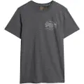 Superdry Superdrytil mænd. M1011979A Vintage Heritage logo T-shirt grå (L), Casual, Bomuld, Korte ærmer