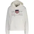 Gant Ganttil kvinder. 4200276 Archive Shield hættetrøje hvid (L), Casual, Bomuld