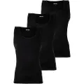Hugo Boss BOSStil mænd. 50542132 Pakke med 3 sorte klassiske T-shirts (L), Afslappet, Bomuld, Uden ærmer/stropper