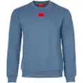 Hugo Boss HUGOtil mænd. 50447964 Blå regular fit fleece-pullover (S), Casual, Bomuld