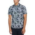 Original penguin Chambray Stretch Aop Floral Kortærmet Skjorte