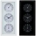 24hShop Analogt vækkeur med termometer, firkantet design