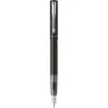 Parker Vector XL fyldepen | Metallisk sort lak på messing | Medium spids med Blue Ink Refill | Gaveæske