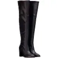 Wonders Wonderstil kvinder. M-5146 Isabella læderstøvler sort (38), 5-8 cm, Ingen