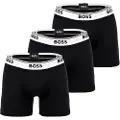 Hugo Boss BOSStil mænd. 50475282 Pack 3 Boxers Logo sort (L), Afslappet, Bomuld
