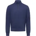Gant Ganttil mænd. 2068028 Sacker Rib sweatshirt med halv lynlås blå (M), Casual, Bomuld