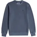G-Star G-Startil mænd. D25891-D688-G702 Overfarvet sweatshirt blå (S), Casual, Økologisk bomuld, Bæredygtig