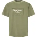 Pepe Jeans Pepe Jeanstil mænd. PM509650 Simon T-shirt grøn (L), Casual, Bomuld, Korte ærmer