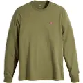 Levi's Levi'stil mænd. 72848-0022 Original Housemark T-shirt grøn (S), Casual, Bomuld, Lange ærmer