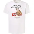 Pepe Jeans Pepe Jeanstil mænd. PM509622 Axel T-shirt hvid (XXL), Casual, Korte ærmer, Økologisk bomuld, Bæredygtig