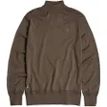G-Star G-Startil mænd. D25175-D847-273 Premium Core Mock-trøje brun (XS), Casual, Bæredygtig, Genbrugsuld