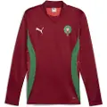 Puma Morocco Pre-match Long Sleeves Top Men, Clothing, Intense Red/Archive Green, M