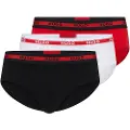 Hugo Boss HUGOtil mænd. 50492378 3-pak Triplet Briefs rød, hvid, navy (S), Afslappet, Bomuld, Blå