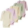 Name it Solid Rib Langærmet Body 5 Enheder