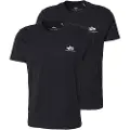 Alpha industries Basic Small Logo T-shirt Med Korte ærmer 2 Enheder