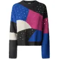Pepe Jeans Pepe Jeanstil kvinder. PL702238 Nora flerfarvet trøje (L), Sort, Casual, Polyester