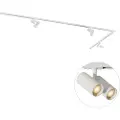 QAZQA Moderne skinnesystem med 3 spots hvid 1-faset - Iconic Scopio