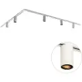 QAZQA Moderne skinnesystem med 5 hvide spotlights 1-faset GU10 50mm - Iconic Ruby