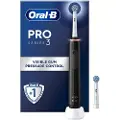 Oral-B Tandbørste Pro3 Black + Extra Sensi Brush Head
