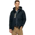 Superdry Superdrytil mænd. M5012104A Vindjakke med hætte og broderi Ultimate navy (S), Casual, Polyester, Blå