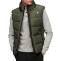 Superdry Superdrytil mænd. M5011808A Sports quiltet vest sort (S), Casual, Genanvendt polister, Bæredygtig