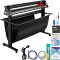 Vevor vinylskærer, 1350 mm vinylplotter, LED-skærmplotterskærer, halvautomatisk indbygget optisk øje, kompatibel med SignCut-software til Mac- og Windows-systemer med stativ