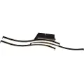 TRIO Design loftslampe sort med træ inkl. LED 3-lys - Vanesa