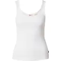 Levi's Levi'stil kvinder. A5906-0001 Essential hvid ribbet tanktop (XS), Casual, Bomuld, Uden ærmer/stropper