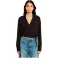 G-Star G-Startil kvinder. D06288-D723-6484 Tacoma sort crossover-skjorte (XXL), Casual, Viscose, Lange ærmer