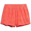 Superdry Superdrytil kvinder. W7110459A Country Club koralfarvede krøllede strikshorts (38), Casual, Bomuld, Koralfarvet