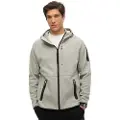 Superdry Superdrytil mænd. M2013743A Løstsiddende hættetrøje med lynlås og gråt Tech-logo (XL), Casual, Bomuld