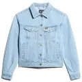 Superdry Superdrytil kvinder. W5011855A Denimjakke med blå kant (XS), Casual, Bomuld
