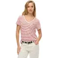 Superdry Studios Slub Embroidered Kortærmet V-hals T-shirt