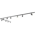 QAZQA Moderne 1-faset skinnesystem med 10 spots sort - Jeana