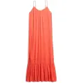 Superdry Superdrytil kvinder. W8011955A Lang orange stropløs kjole (L), Casual, Party, Viscose, Uden ærmer/stropper