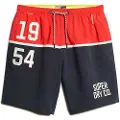 Superdry Superdrytil mænd. M3010249A 43,2 cm svømmedragt med navy nautisk logo (XL), Badetøj, Genanvendt polister, Bæredygtig, Blå