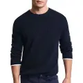Gant Ganttil mænd. 8050230 Ribbet trøje navy (M), Casual, Bomuld, Blå