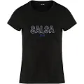 Salsa Jeans Institutional Beaded Branding T-shirt Med Korte ærmer