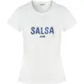 Salsa Jeans Institutional Beaded Branding T-shirt Med Korte ærmer