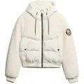 Superdry Superdrytil kvinder. W5011758A Everest Hybrid Jacket off-white (XL), Hvid, Casual, Polyester