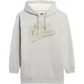 Superdry Superdrytil kvinder. W8011756A Kjole med hætte og metallisk logo Luxe grey (S/M), Casual, Grå, Bomuld, Lange ærmer