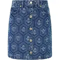 Pepe Jeans Pepe Jeanstil kvinder. PL901165 Mini Hw Jacquard nederdel blå (L), Casual, Bomuld, Bæredygtig
