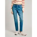 Pepe Jeans Pepe Jeanstil kvinder. PL204591IB5 Jeans i smal pasform Violet blå (28/30), Casual, Bomuld, Denim, Bæredygtig
