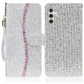 Mtp Products Samsung Galaxy A15 Stilfuldt glitterpungetui - sølv