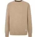 Pepe Jeans Pepe Jeanstil mænd. PM702480 Strikket trøje med almindelig pasform, beige (L), Casual, Bomuld