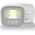Forever Light Forverer LED-vækkeur med natlys - grå/hvid