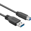 Goobay USB-A <-> USB-B 3.0 - 1.8m - Sort