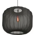 Steinhauer Japandi pendellampe sort med stofskærm 55 cm - Sable