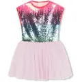 Billieblush Billieblushtil piger. U20650 Lyserød kjole med pailletter (6años= 114/119cm), Casual, Pink, Polyester, Uden ærmer/stropper, børnetøj